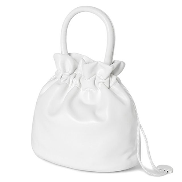 데일리 여성 패션 작은 복조리 메신저백 흰색 가방