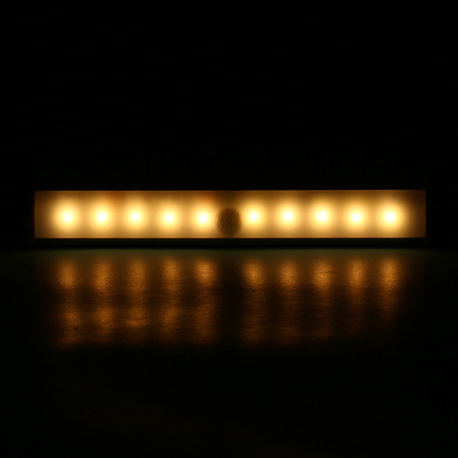 동작감지 와이드 LED 무선 센서등(웜색) (10구)