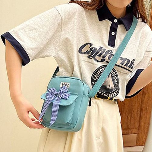 패션 캐주얼 숄더백 여자 학생 핸드백 블루 가방