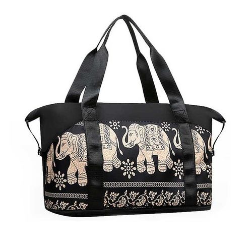 여자 코끼리 패턴 캐주얼 쇼퍼백 여행 빅사이즈 가방