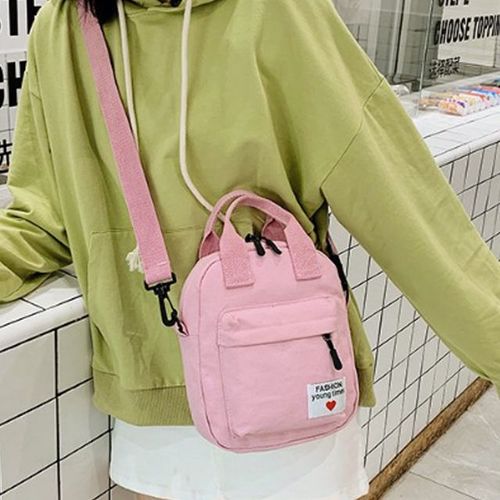 패션 여성 작은 메신저백 데일리 쇼퍼백 핑크 가방