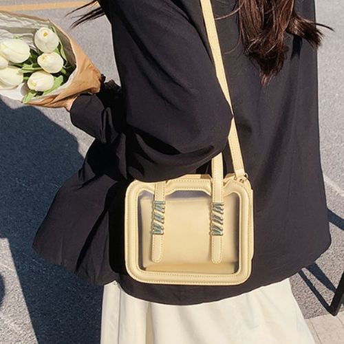 여성 숄더백 캐주얼 작은 인기 메신저백 노란색 가방