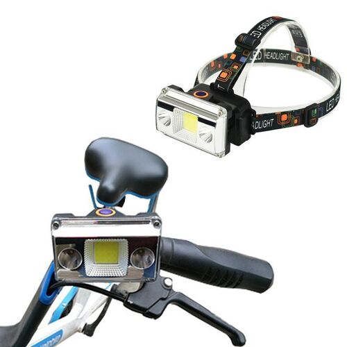 LED COB 충전식 자전거 전조등 안전등 랜턴 라이트