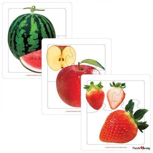 3 4 5조각 판퍼즐 달콤한 과일 3종