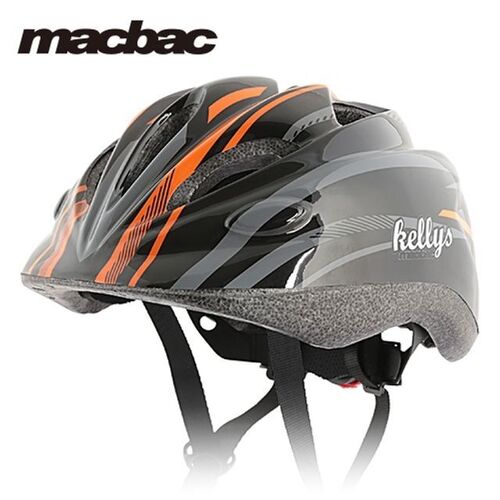 켈리 블랙/오렌지 S 라이딩 헬멧
