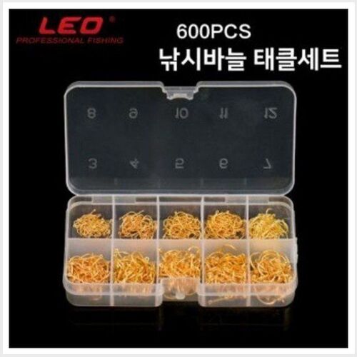LEO 낚시바늘 태클세트 600 PCS 케이스포함 덕용낚시