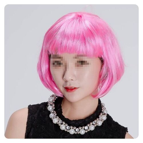 PWM-DK 파티가발 단발머리가발(핑크)
