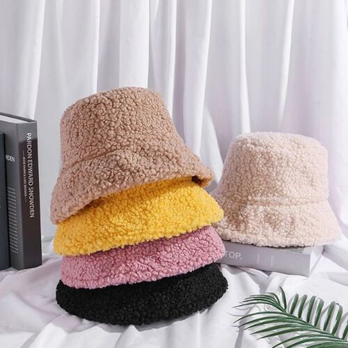 따뜻한 양모 스웨이드 양면 벙거지모자 뽀글이 모자