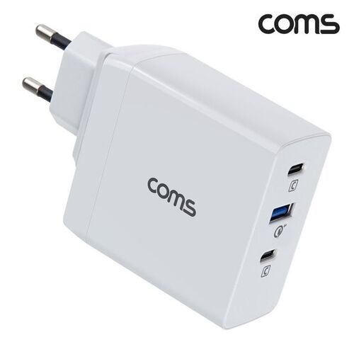 Coms 90W 3포트 GaN 고속 충전기 USB-C PD3.0 QC4.0+