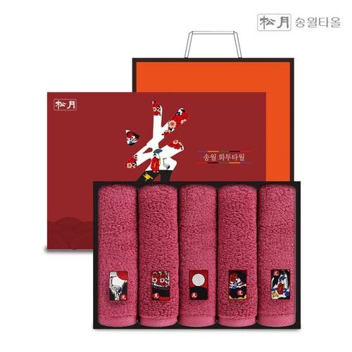 송월 화투타올 오광 시리즈 선물세트+쇼핑백