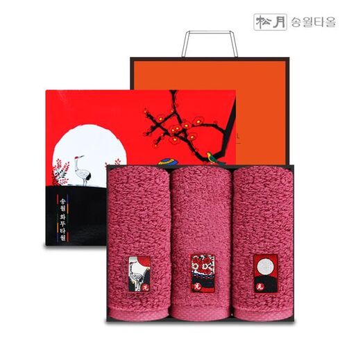 송월 화투타올 삼광 시리즈 선물세트+쇼핑백