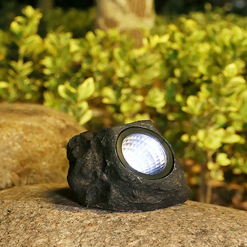 LED 가드닝 태양광 돌 조명(백색) 정원 산책로 잔디등