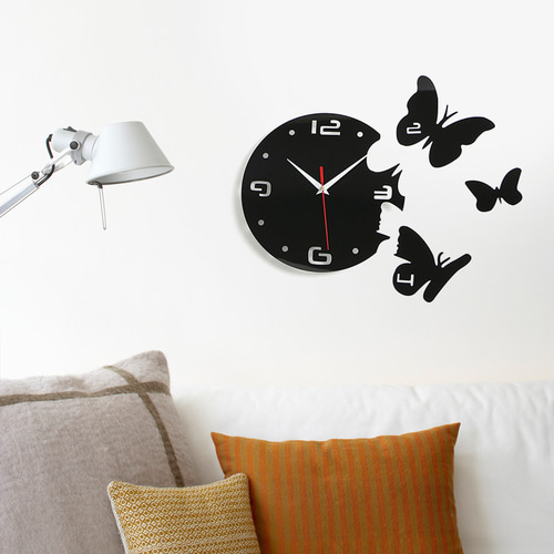 살랑나비 붙이는 DIY 벽시계 아트월 시계만들기