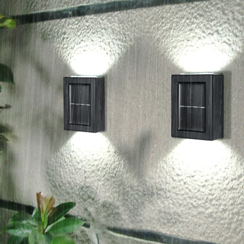 LED 야외 태양광 벽부등 2p세트 무선 야외태양광조명