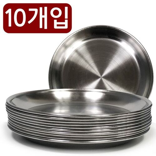 한국금속 스텐접시x10개(3호/14.7cm)찬기 반찬 그릇