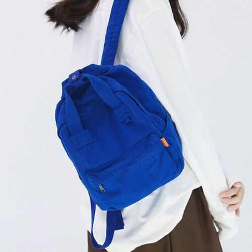 패션 인기 여자 미니 백팩 학생 토트백 블루 가방