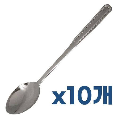 옥수저1p x(10개) (20.6cm) 땡땡이숟가락 스푼 스텐