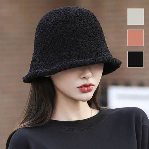 여성 데일리 패션 따뜻해보이는 뽀글이 벙거지 모자
