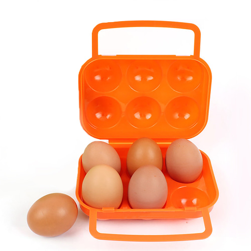 캠핑랜드 휴대용 6구 계란케이스 달걀보관