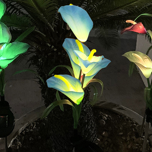카라 LED 태양광 꽃정원등(블루) 산책로조명