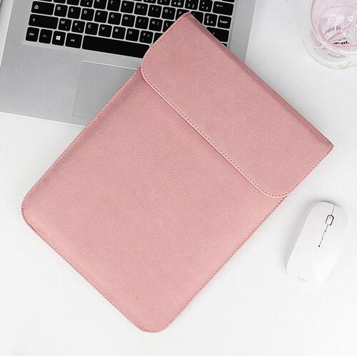 맥씬 노트북 가죽 슬리브 파우치 케이스 15.4형 핑크