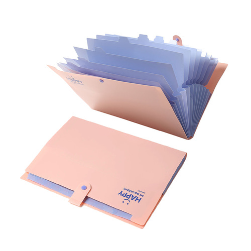 파스텔 도큐먼트 파일 3p세트(13칸) 핑크 파일케이스