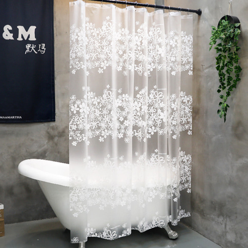 홈스토리 꽃무늬 샤워커튼(180x200cm)PEVA 욕실커튼