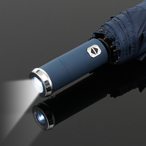 LED 손전등 완전자동 양산겸 우산(네이비) 자동우산