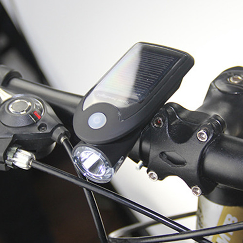 라이프 태양광충전 자전거 전조등(블랙) 자전거라이트
