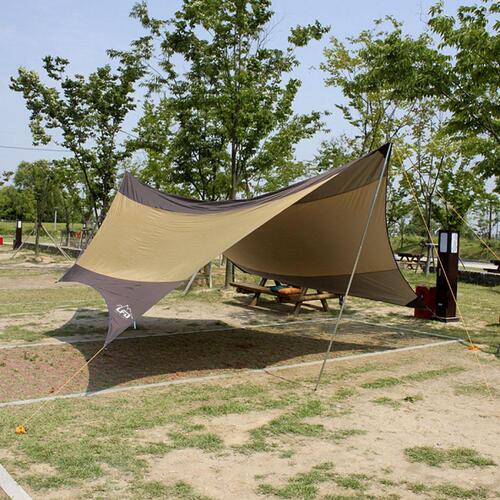 캠핑용 헥사타프 세트 5.6M 햇빛차단 방수 그늘막