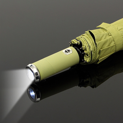 LED 손전등 완전자동 양산겸 우산(그린)장마 자동우산