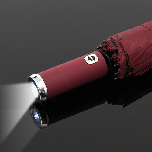LED 손전등 완전자동 양산겸 우산(레드)여름 자동우산
